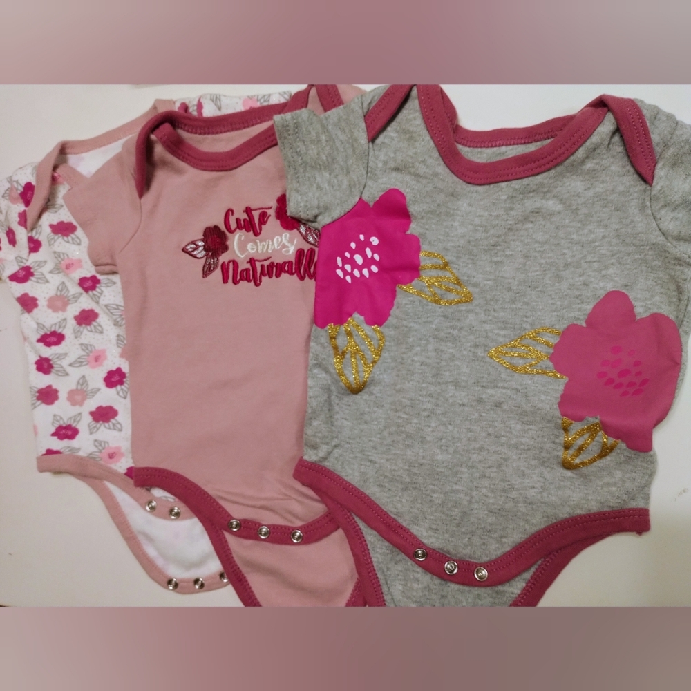 Girl flower onesie set